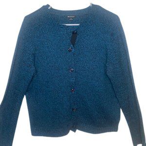 I Heart Ronson Black and Blue Button up Cardigan Size M